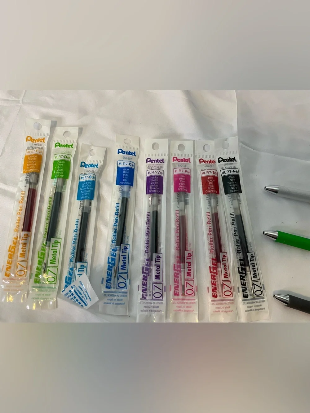 Pentel EnerGel Assorted Color Gel Pens - 0.7mm Assorted Ink (Home Office)